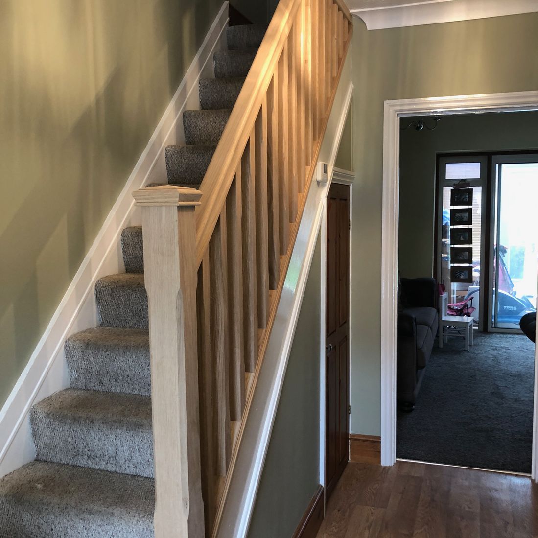 oak and pine hand rail spindles