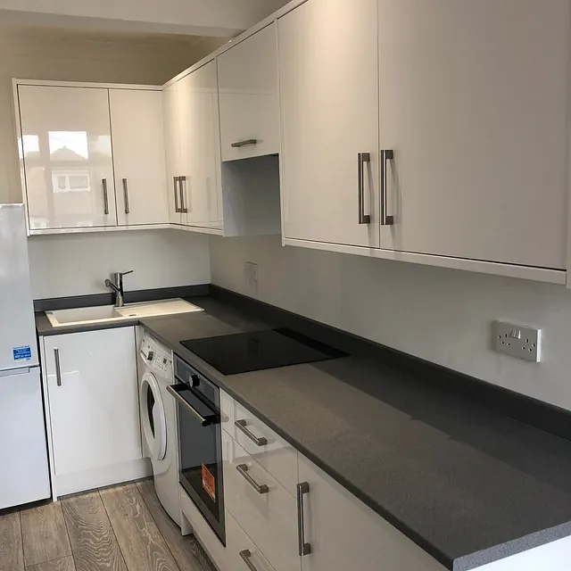 white gloss kitchen
