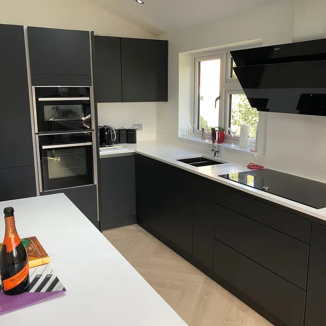 dark stlyish kitchen